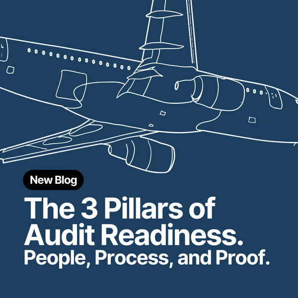 The 3 Pillars of Audit Readiness.  People, Process, and Proof